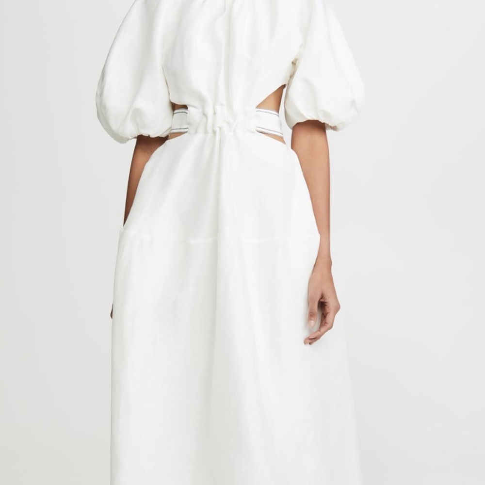 Aje Women's White Mimosa Cutout Midi Dress